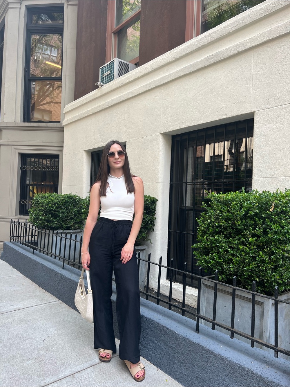 Women’s Black Linen Blend Pants